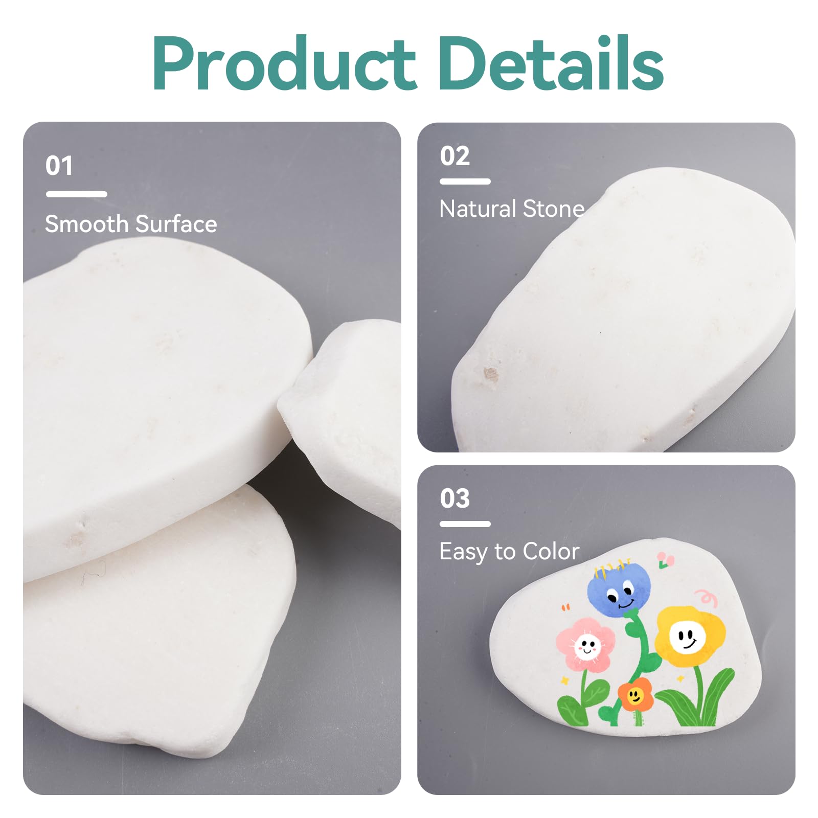 Galets A Peindre 14 Pièces , 5 à 7 C Pierres Plates à Peindre Galets Galet Aquarium