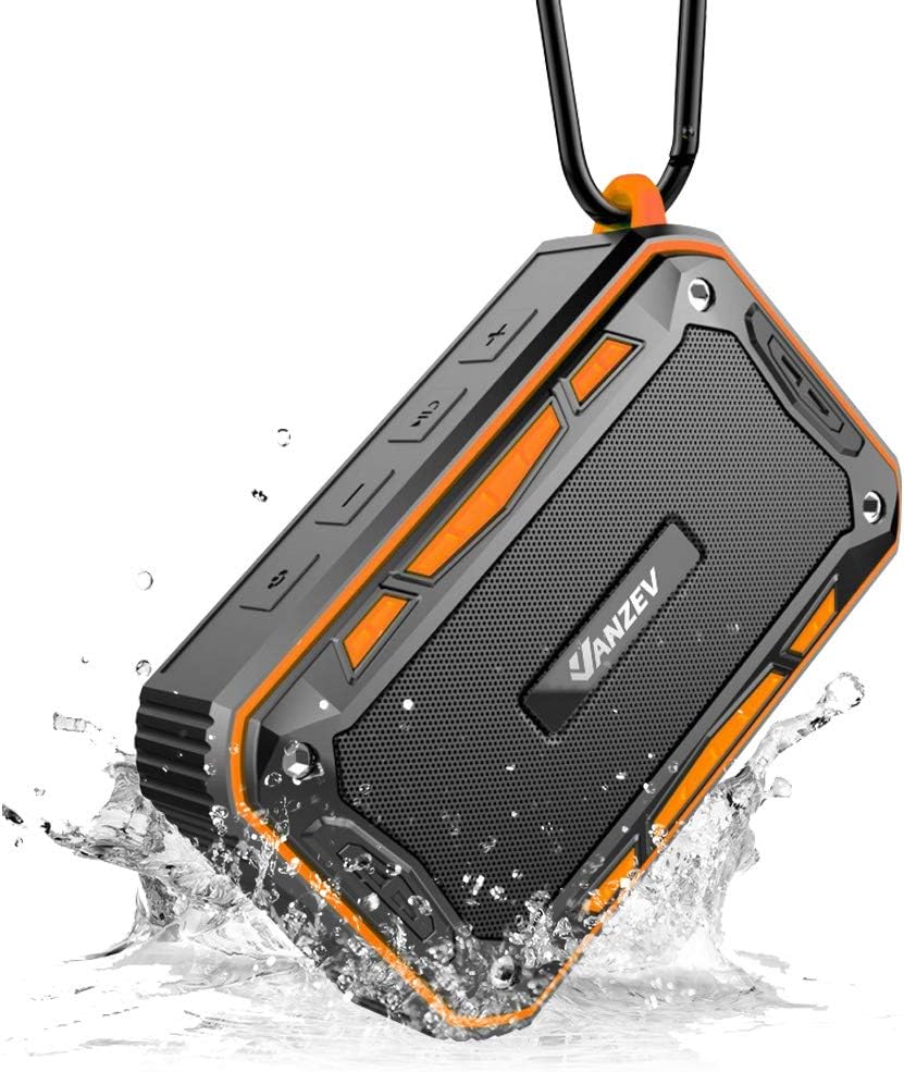 Portable Bluetooth Speaker Waterproof [Can Mount on the Bike], VANZEV Wireless Speaker with Superior Sound and Bass for Outdoor & Indoor, Support Bluetooth Pairing/AUX-In/FM Radio/MicroSD Card