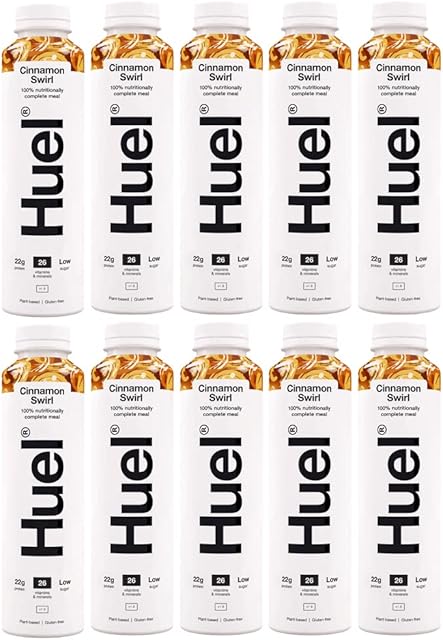 10 x 500ml Vegan Cinnamon Swirl Drink Natural Shake Meal Vitamins Minerals Low Sugar Protein