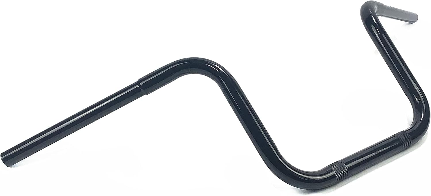 Motorcycle 1'' Handlebar 10""/12""/14"" Rise Drag Ape Hanger Compatible With Indian Scout/Bobber/Hussar (Bobber, 10 inch), Black