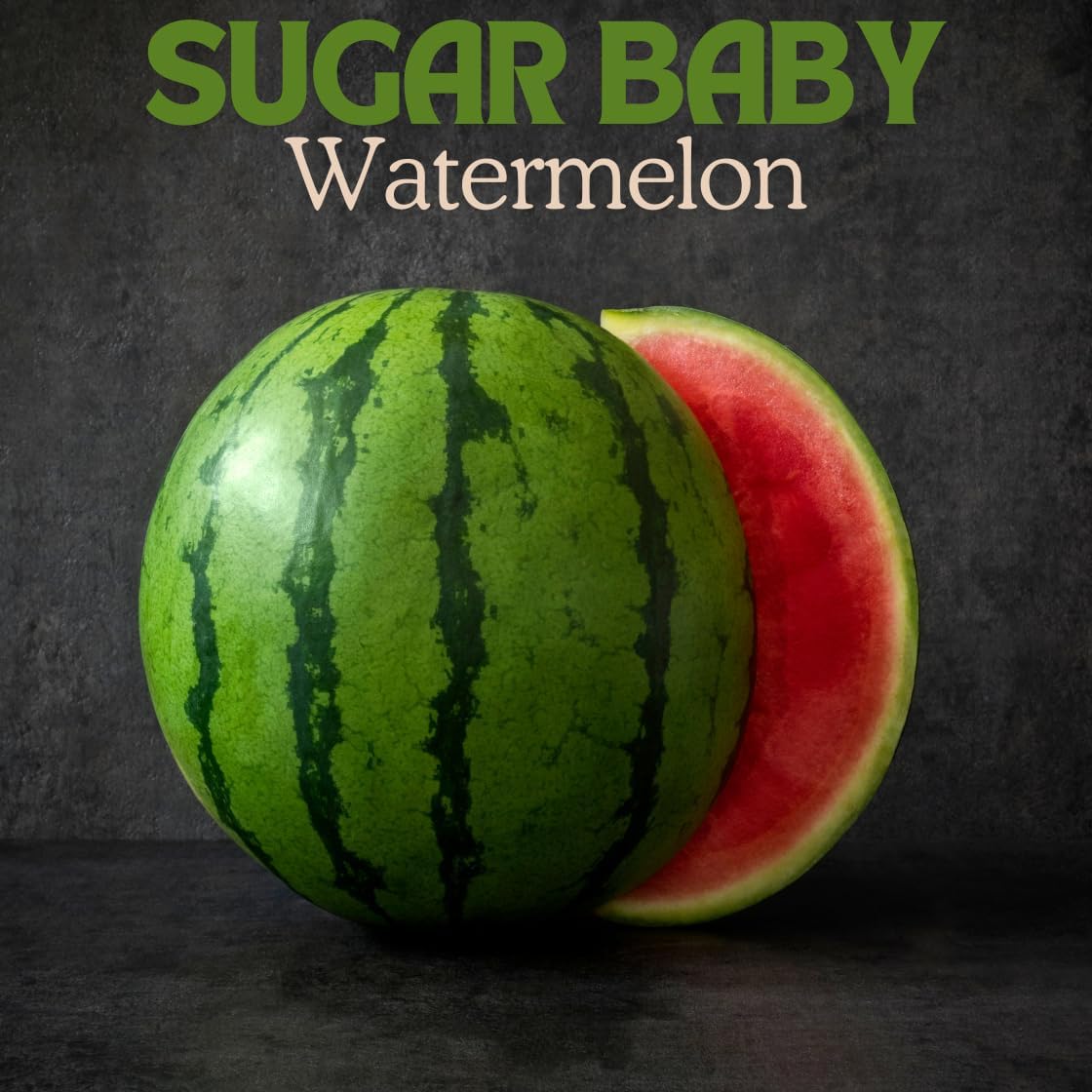 Brownie Brand Sugar Baby Watermelon Seeds – Sweet, Compact, and High-Yielding Melon Variety for Home Gardening – Perfect for Small Spaces, Easy to Grow, Non-GMO, 100+ Seeds per Pack. (1 Pound)