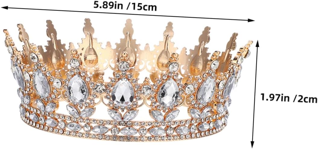 Ciieeo 2Pcs Retro Rhinestone Headpiece for Weddings Birthday Parties and Pageants Lightweight Bridal Crowns for Elegant Celebrations