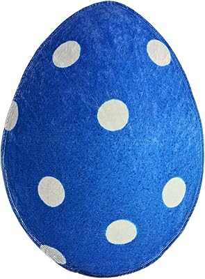 Blue Dotted Easter Egg Shaped Blanket 60