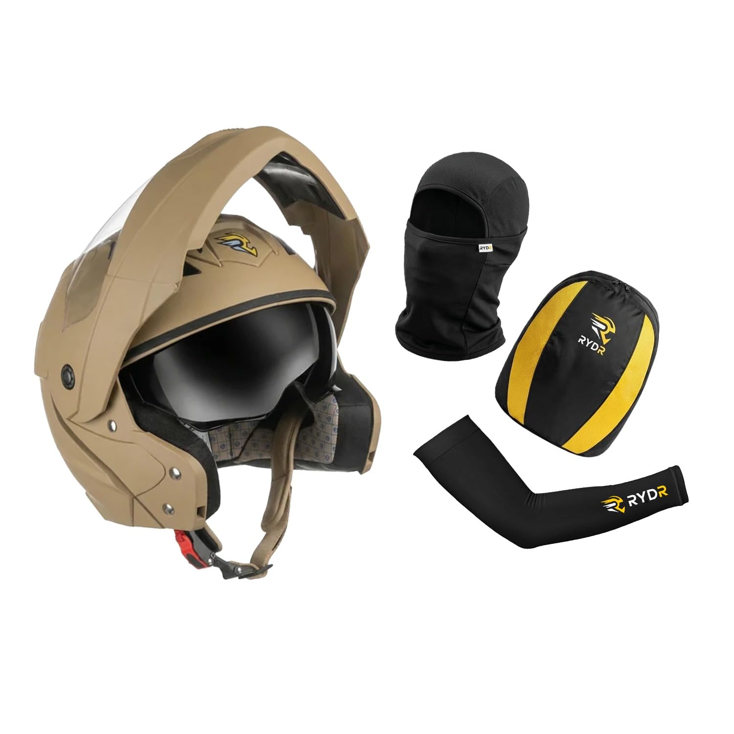 Rydr AC Dx Flip-Up Full Face Motorbike Helmet with Bag | | Durable Two-Wheeler Helmet for Men and Women | Comfortable Fit with Air Ventilation for Safe Bike & Scooter Riding-image-32