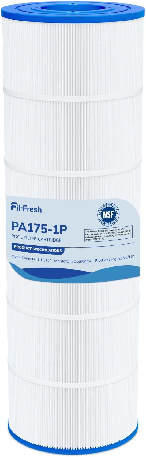 Fil-fresh C1750 Pool Filters Cartridge Compatible with Hayward C1750, Replace for Hayward CX1750RE, Pleatco PA175, Unicel C-8417, Filbur FC-1294, 175 sq. ft, 1-Pack