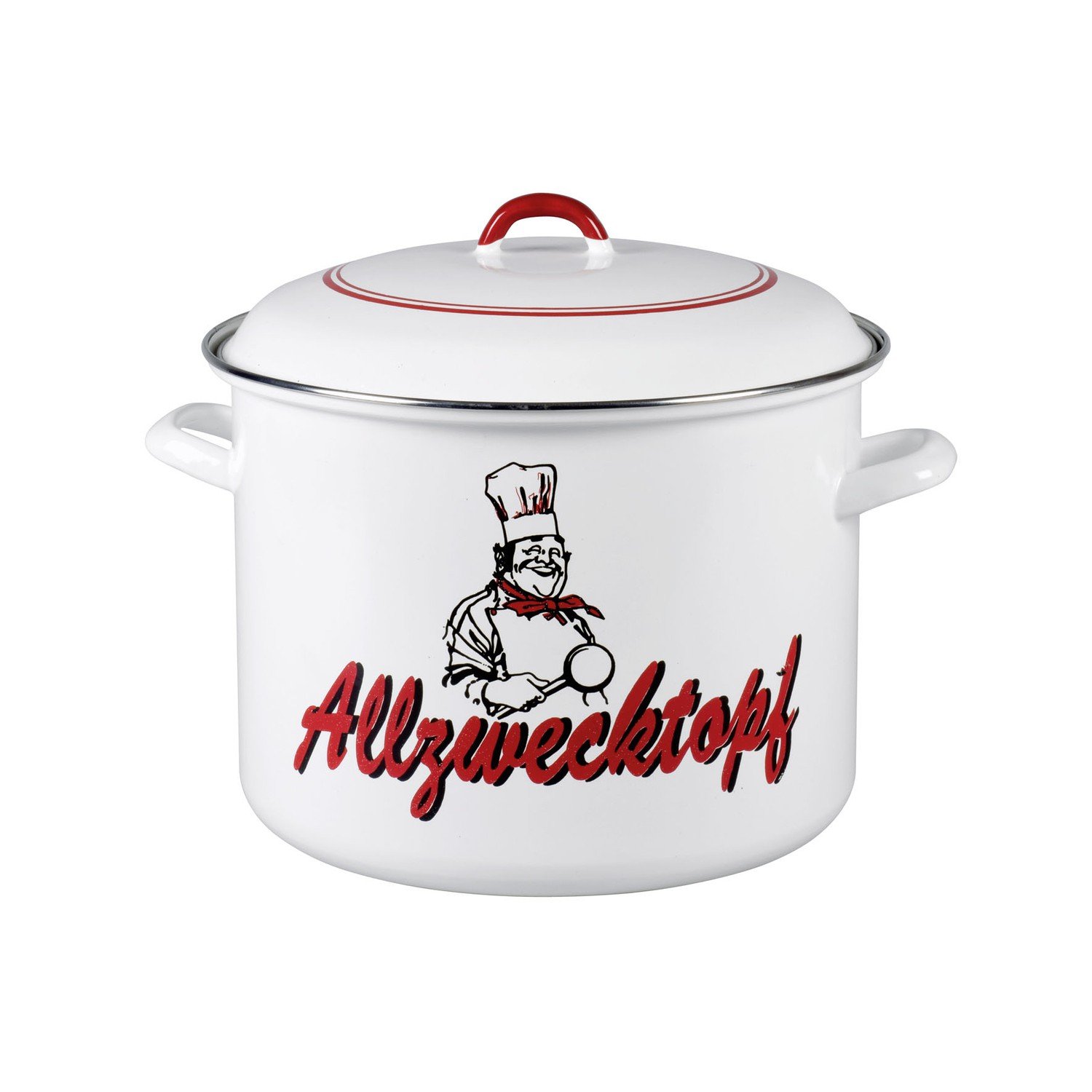 Krüger Emaille Allzwecktopf Koch Ø 28 cm (14 L) | Induktionsgeeignet