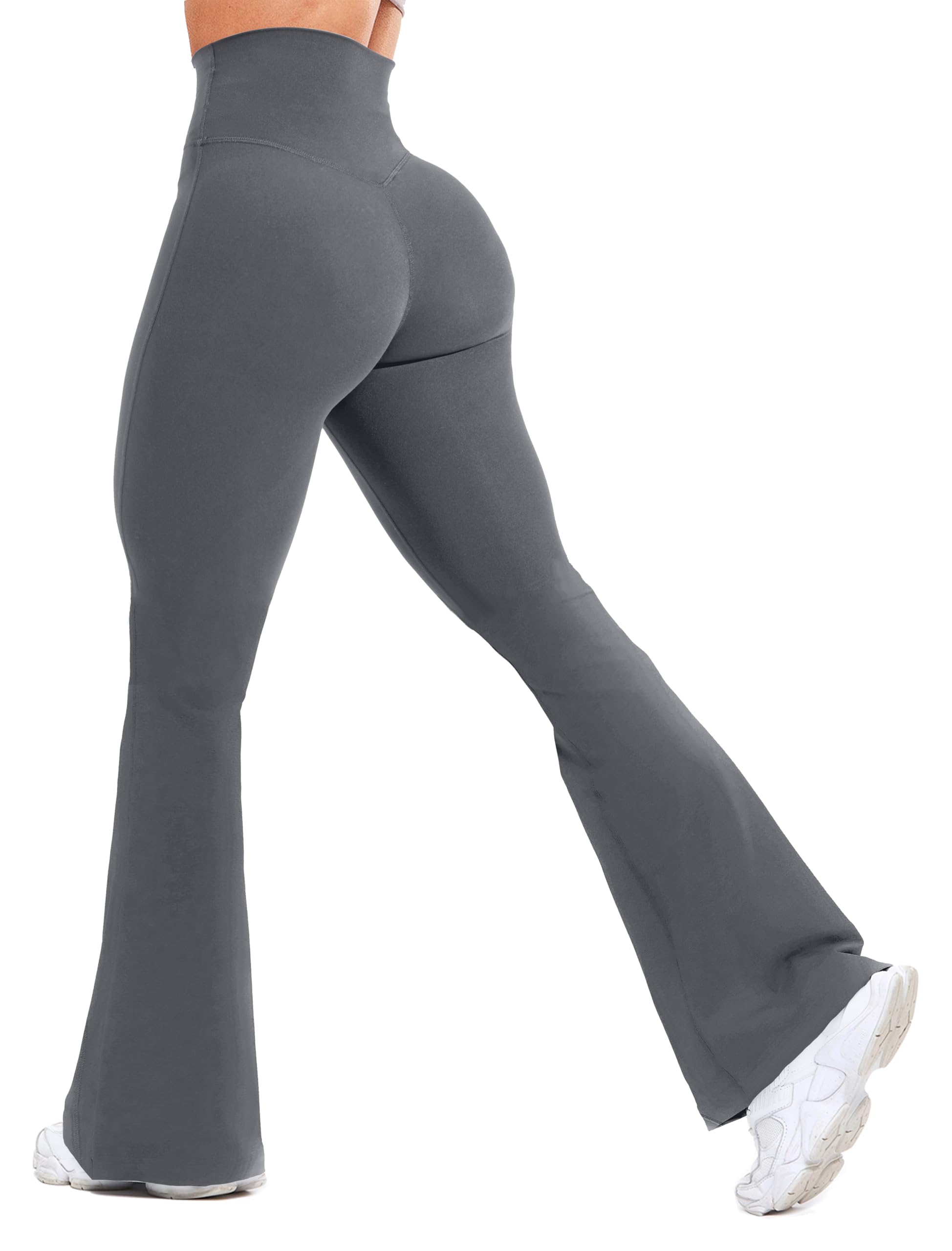 Unthewe High Waisted Flare Leggings for Women Tummy Control Butt Lifting Workout Yoga Wide Leg Pants