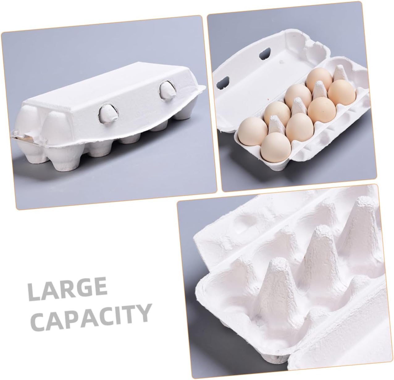 10pcs Pulp Storage Boxes Compartment Household Racks for Safe and Organized Refrigerator Storage White -saving Design