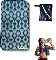 Toalha Esportiva de Microfibra, Tamanho Médio, 90x50cm, Ultra-absorvente, Seca Rápido, Sem Odor, Leve, Compacta, para academia, esportes ao ar livre, corrida, yoga (Cinza Vulcânico)