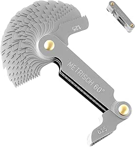 4PCS Metric & Imperial & US Screw Gauge SAE Whitworth 55 Degree & Metric 60 Degree & & US 60 Degree Thread Pitch Gauge For Industrial Measurement