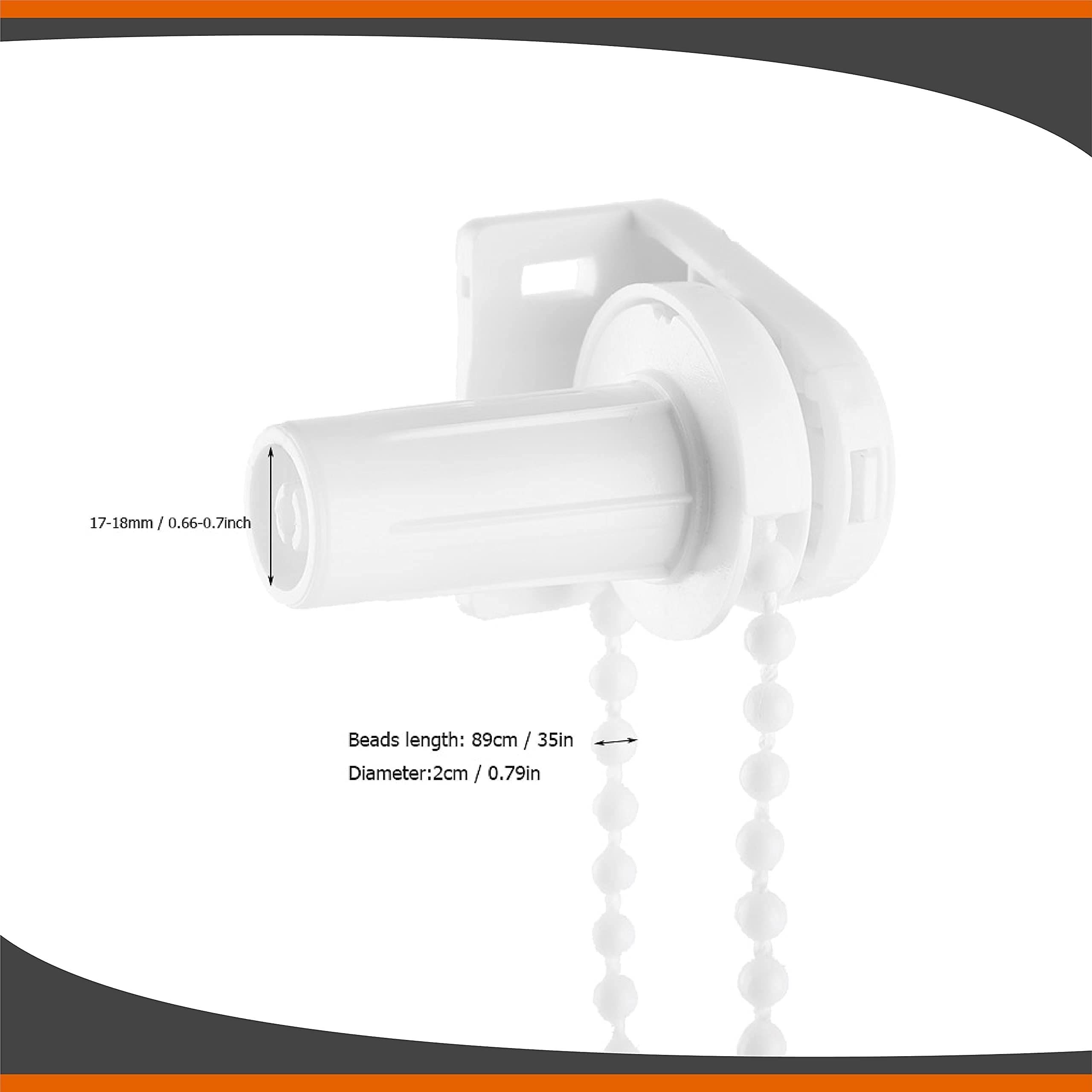 Kit di Riparazione per Tendicatena Avvolgibile da 17 mm Tendina Parapolvere Staffa Frizione Puleggia Laterale Accessori per Riparazioni Trattamenti per Finestre