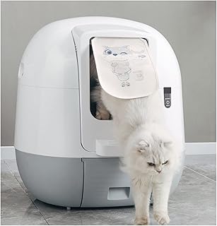 Banheiro de gato APP inteligente autolimpante gato areia banheiro pet liiter comadre automática caixa de areia para gato autolimpante