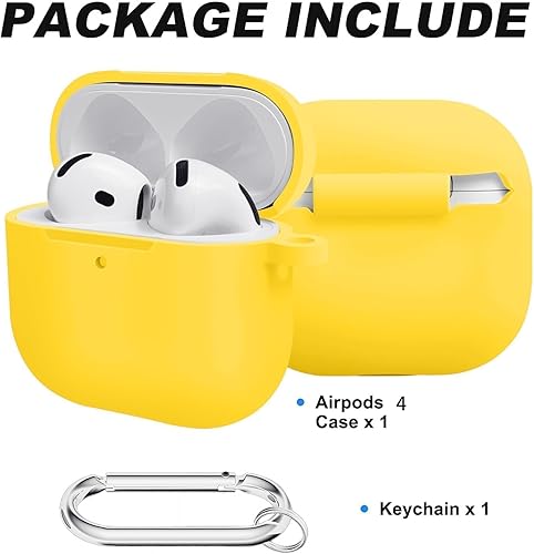 Vista 31 de Funda compatible con AirPods de tercera generación, accesorios de protección de silicona con llavero y kit de limpiador para mujeres y hombres, LED