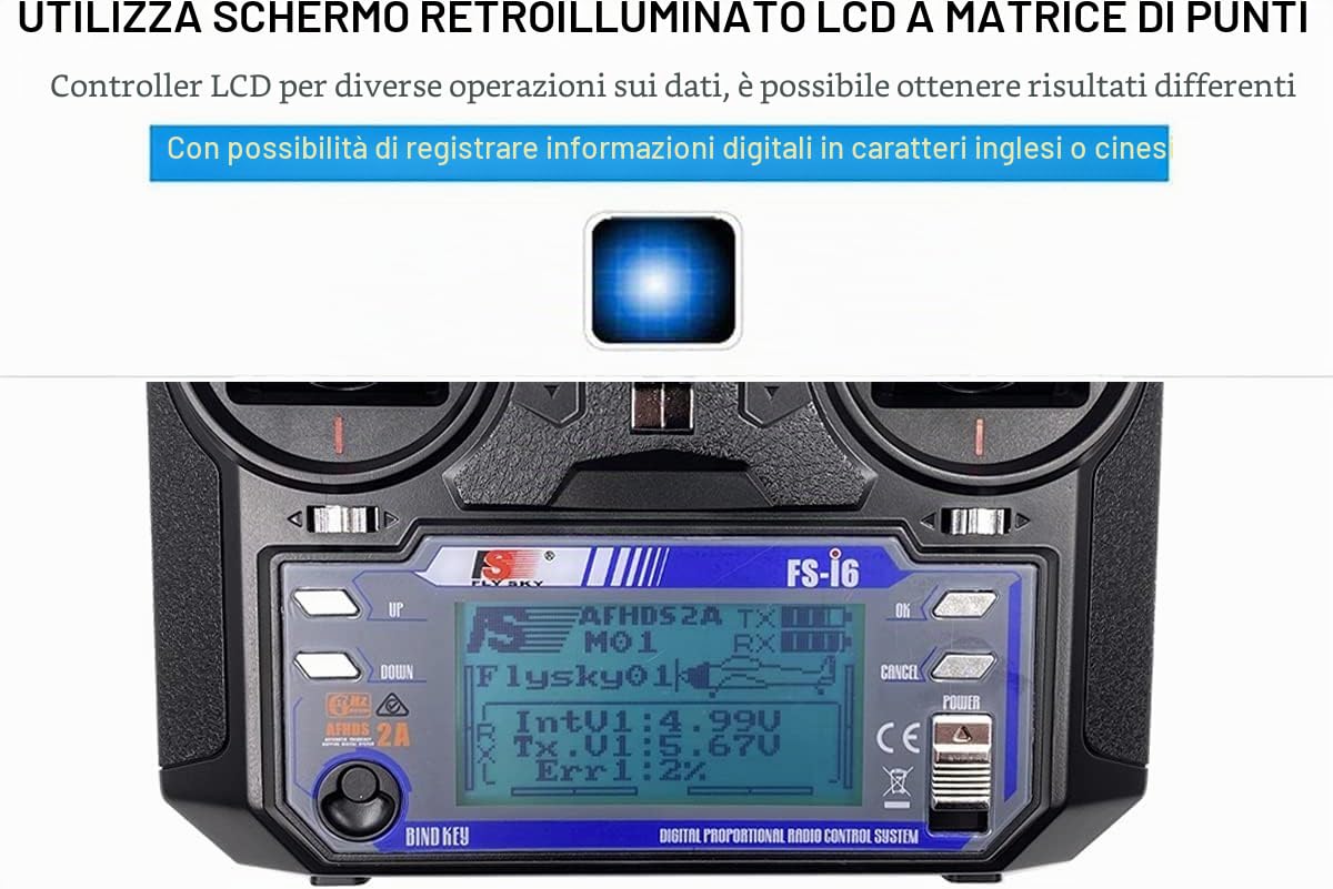Flysky fs I6 AFHDS 2 A 6 canali trasmettitore + ricevitore radio IA6 2 GHz + ricevitore sistema radio per RC auto da corsa barca elicottero giocattoli