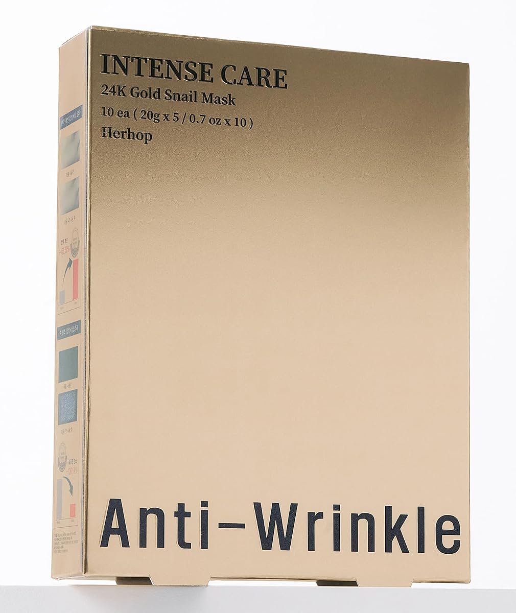 Intense Care 24K Gold Snail Sheet Mask Deep Moisturizing 10pcs