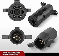 Vista 75 de Nilight Adaptador de remolque de hoja plana de 7 vías a 4 vías, carcasa de nailon resistente a prueba de agua, conector de cableado de 7 pines a 4