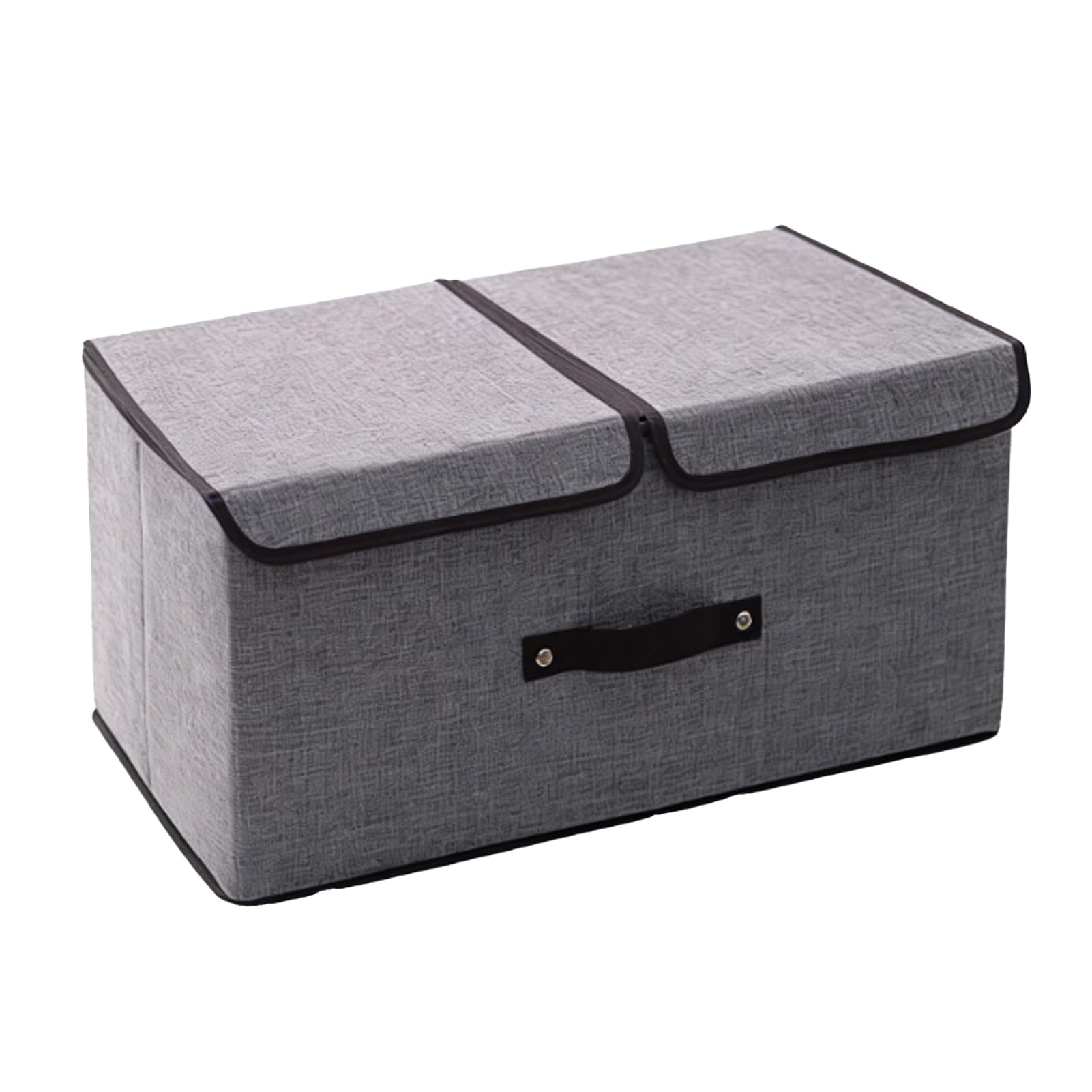 Ejoyous Contenedor de Almacenamiento de Tela Plegable, Caja de Almacenamiento de Doble Tapa con Divisor en Forma de T, Organizador de Tela de 19,7 X 11,8 X 9,8 Pulgadas para Juguetes, Libros, Ropa,