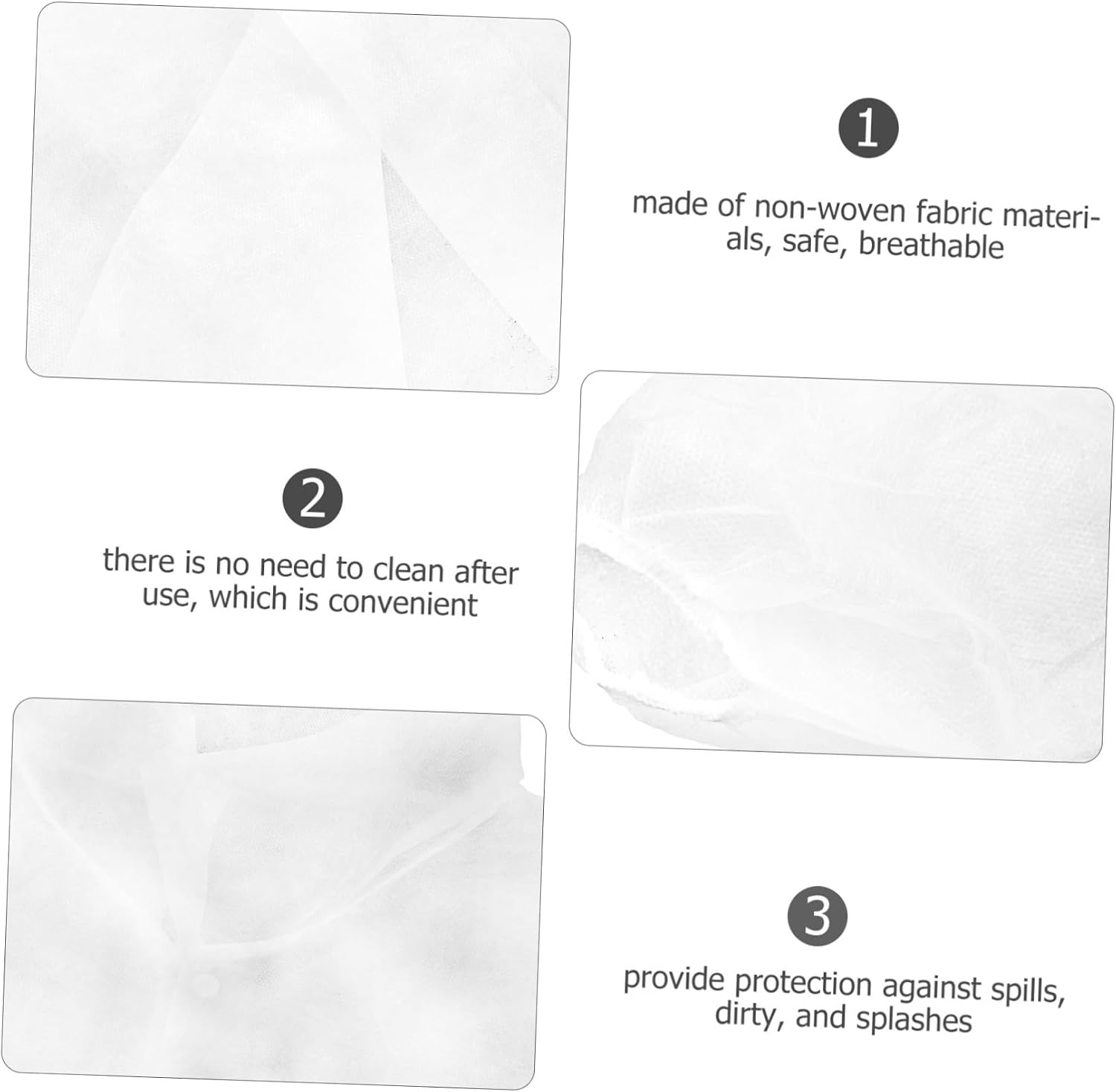 10pcs Disposable Breathable Non-woven Laboratory Coats for Adults Comfortable and Convenient Work Wear for Laboratories Painting Rooms and Schools Style