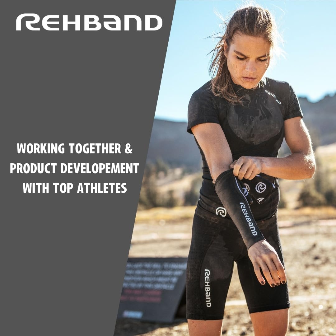 Rehband UD Runner's Knee/Thermal Zone Tights für Damen, Kompressionshose mit Wärmezonen für Laufen & Leichtathletik, verbessert Regeneration & hoher