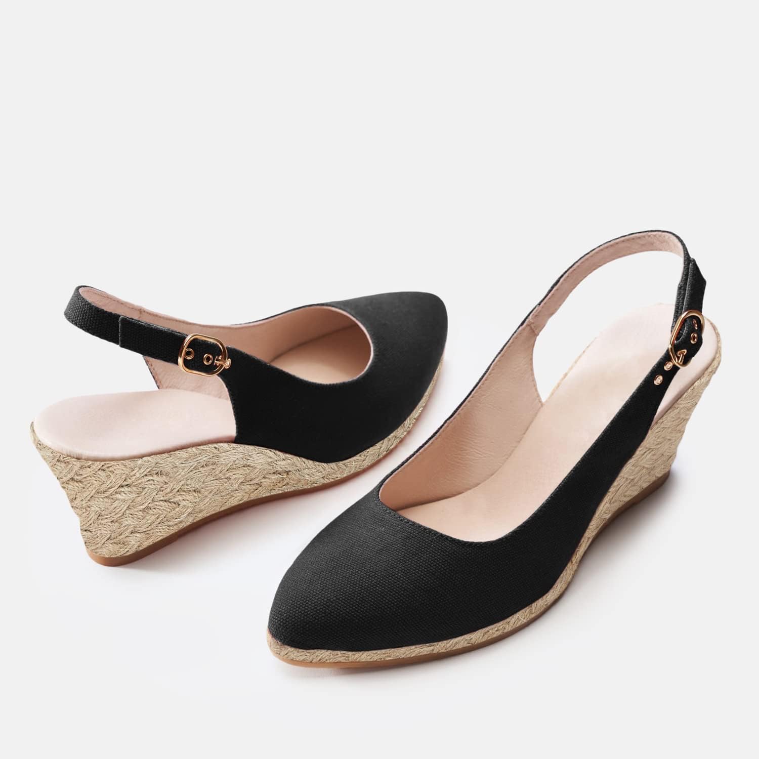 Juliet Holy Womens Wedge Sandals Espadrilles Closed Toe Slingback Buckle Strap Comfortable Casual Summer Wedges Shoes - Image 7