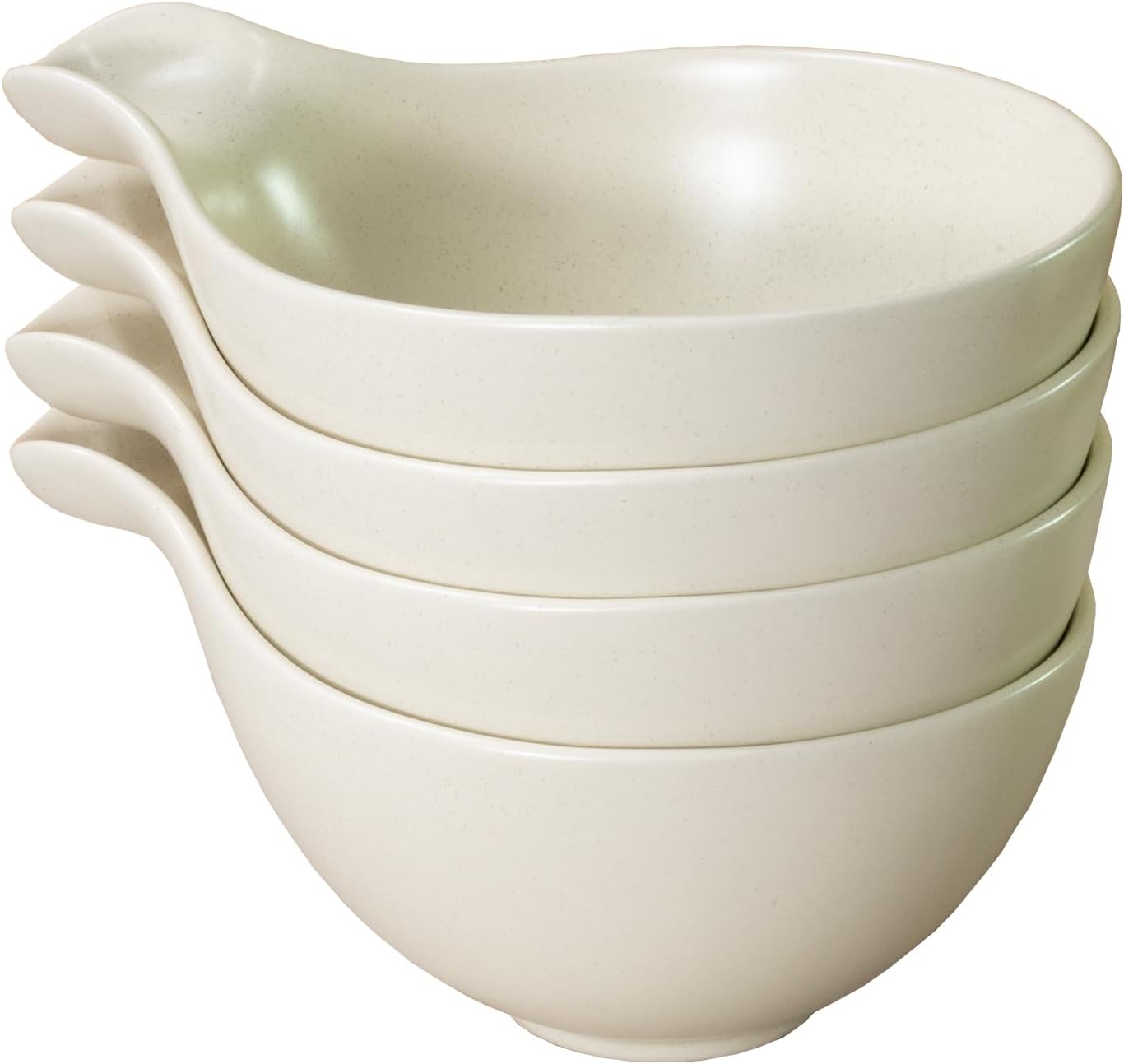 Rocatige 37 oz salad Bowls set of 4, 9" curved serving