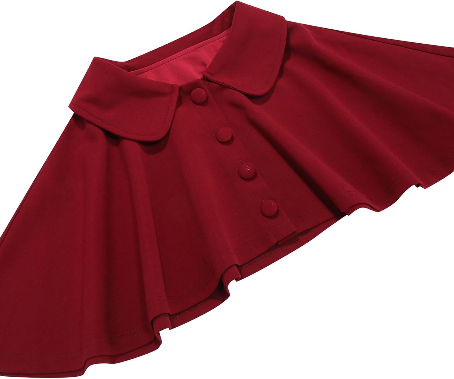 ODIZLI Women's 1950s Retro Dress Short Sleeve Swing Midi Dress Cocktail Rockabilly Dresses with Peter Pan Collar Shrug Shawl - Image 5