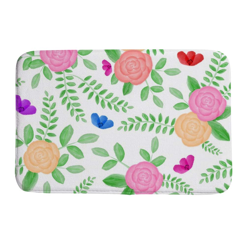 Tapis de douche aquarelle florale pour une salle de bain moderne