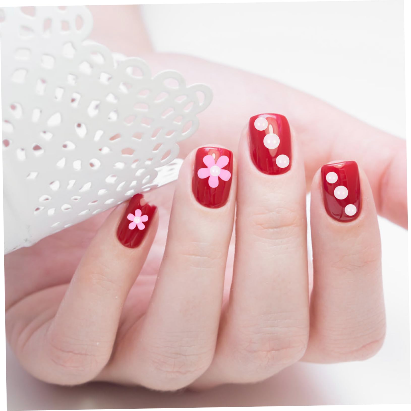 Didiseaon DIY Flower Nail Art Ornaments 6 Pack Resin Manicure Decor Unique Manicure Accessory for Women