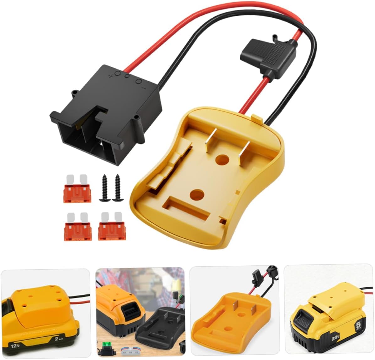 Housoutil Battery Power Adapter Converter for Electric Tools Sturdy Battery Dock Materials for Connection for Rc Cars Skateboards