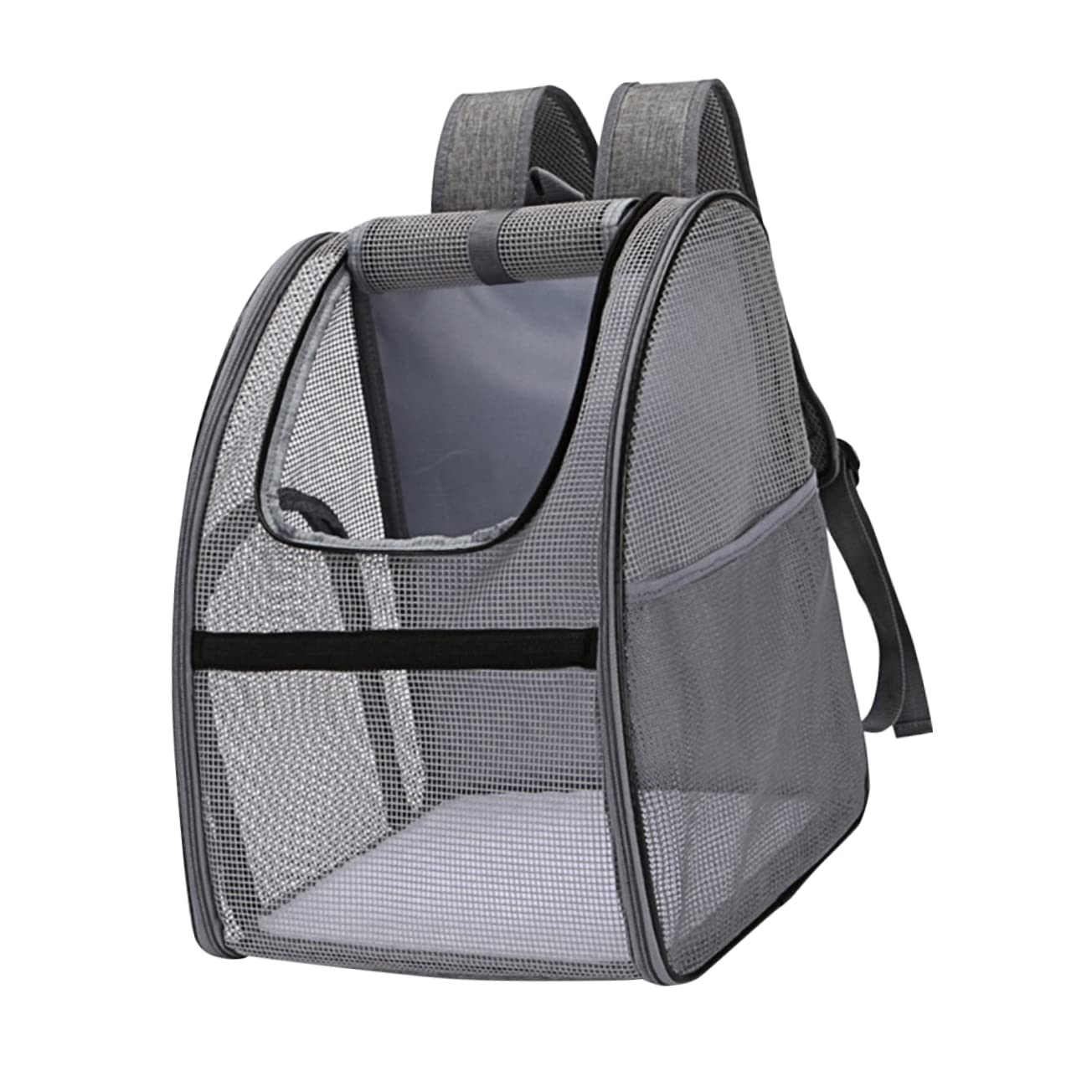 Porte-animaux chat et chien noir sac bandoulière en maille respirante souple
