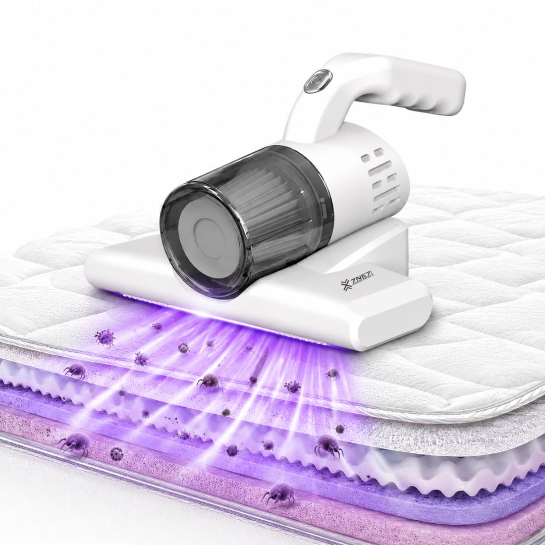Mattress, Sofa & Carpet 2000 MaH Vacuum Cleaner | UV Dust Mite Remover | 2800Pa Suction Cordless Handheld Cleaner for Home & Car Use | HEPA Filter 99.99% Dust-image-28