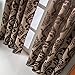 NAPEARL Brown Curtains for Living Room, Jacquard Curtain Drapes for Windows 84 Inch Length, Grommet Damask Curtains for Bedroom (2 Panels, Each 52 x 84 Inches)