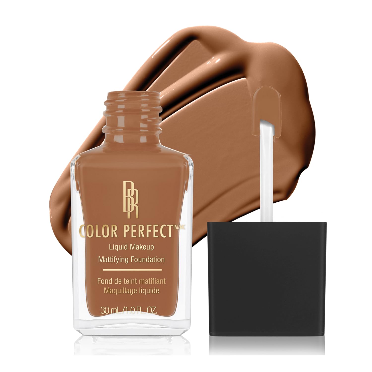 Black Radiance Color Perfect Liquid Full Coverage Foundation Makeup, Caramel, 1 Fluid Ounce
