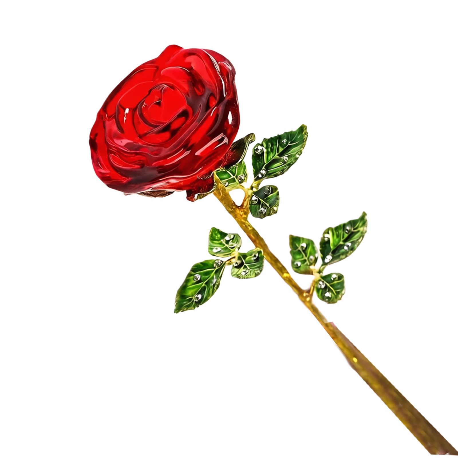 ZEPFJHE Glass Flower Rose As Anniversary and Party Ornament, Multiple Color Options Never Wilted Rose