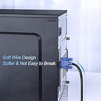 Vista 6 de EKYLIN Cable VGA, Cable de extensión de video macho a macho de 1.5m/5 pies para computadora PC a monitor, proyector con puerto de enchufe