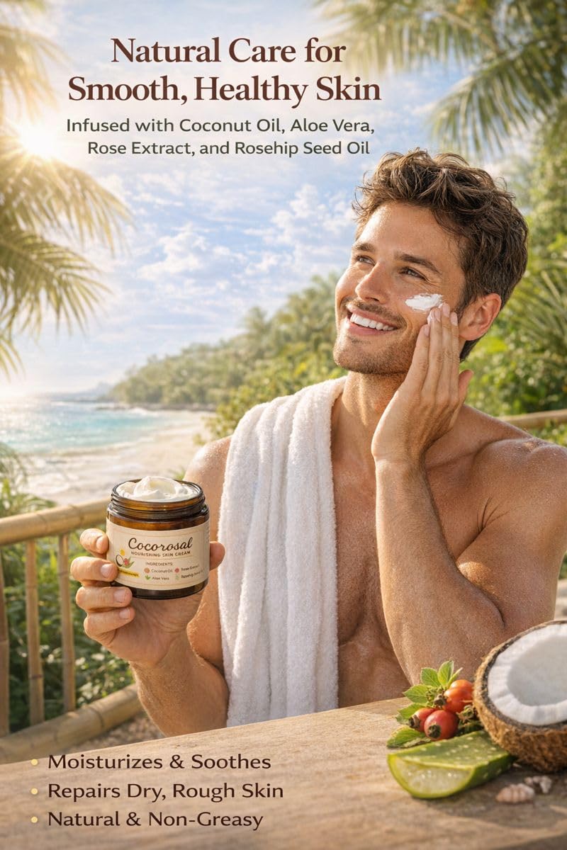 Face & Body Moisturizer – Lightweight Anti-Aging Face Cream with Coconut Oil & Aloe Vera to Help Improve the Appearance of Fine Lines & Wrinkles, Fast-Absorbing Hydrating Cream. - Image 4