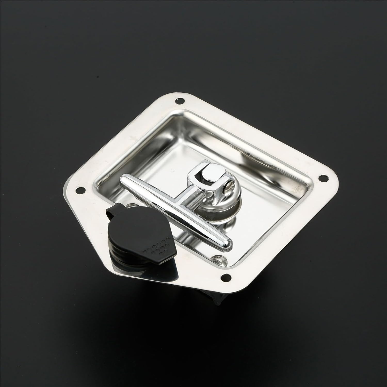 MS857 Rv Trailer Door Latch T-type Panel Lock Engineering Toolbox Folding T Handle Lock 1Pcs