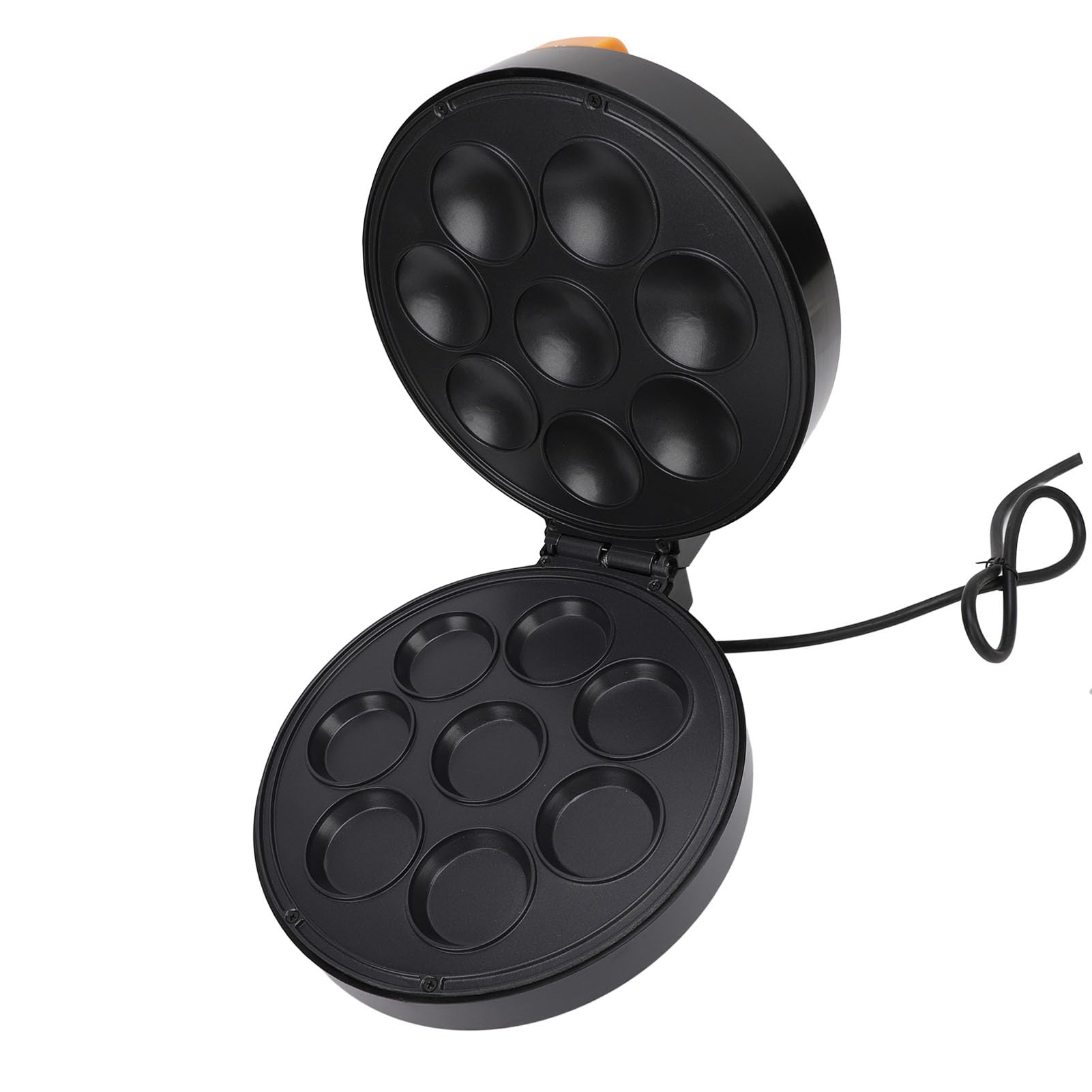 Pongnas Cake-Pop-Maker, 8 Löcher, Doppelseitige Heizung, Antihaftbeschichtung für Brownies, Muffins, Pfannkuchen, mit Kontrollleuchte für die Gewerbliche Bäckerei zu Hause (EU-Stecker 220V)