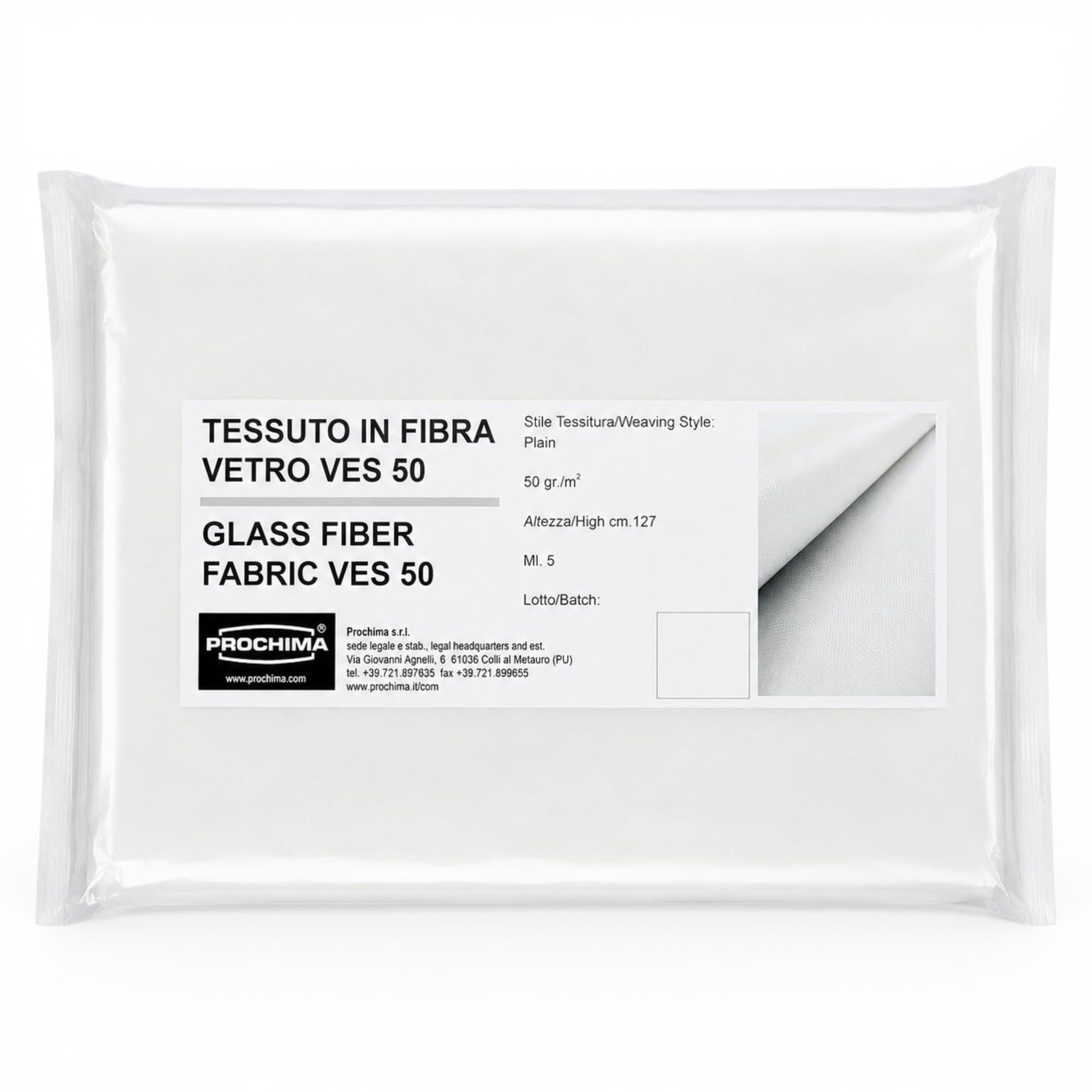 PROCHIMA TV122M5 Tess Glass VES 50, fibra de vidrio transparente para moldes