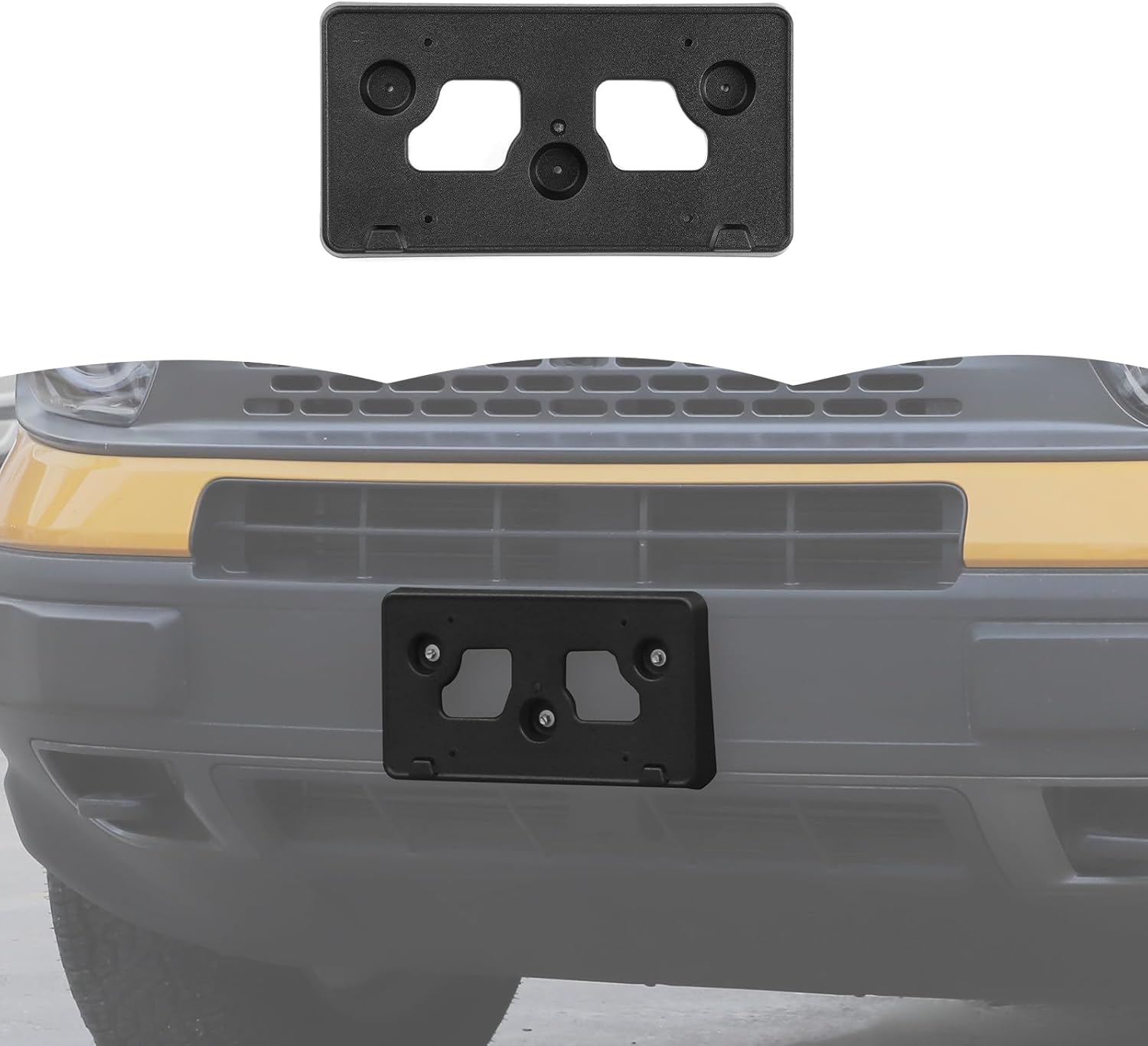 RT-TCZ License Plate Holder Front License Plate Frame Mount Bracket Accessories for Ford Bronco Sport 2021 2022 2023 2024 (Black)