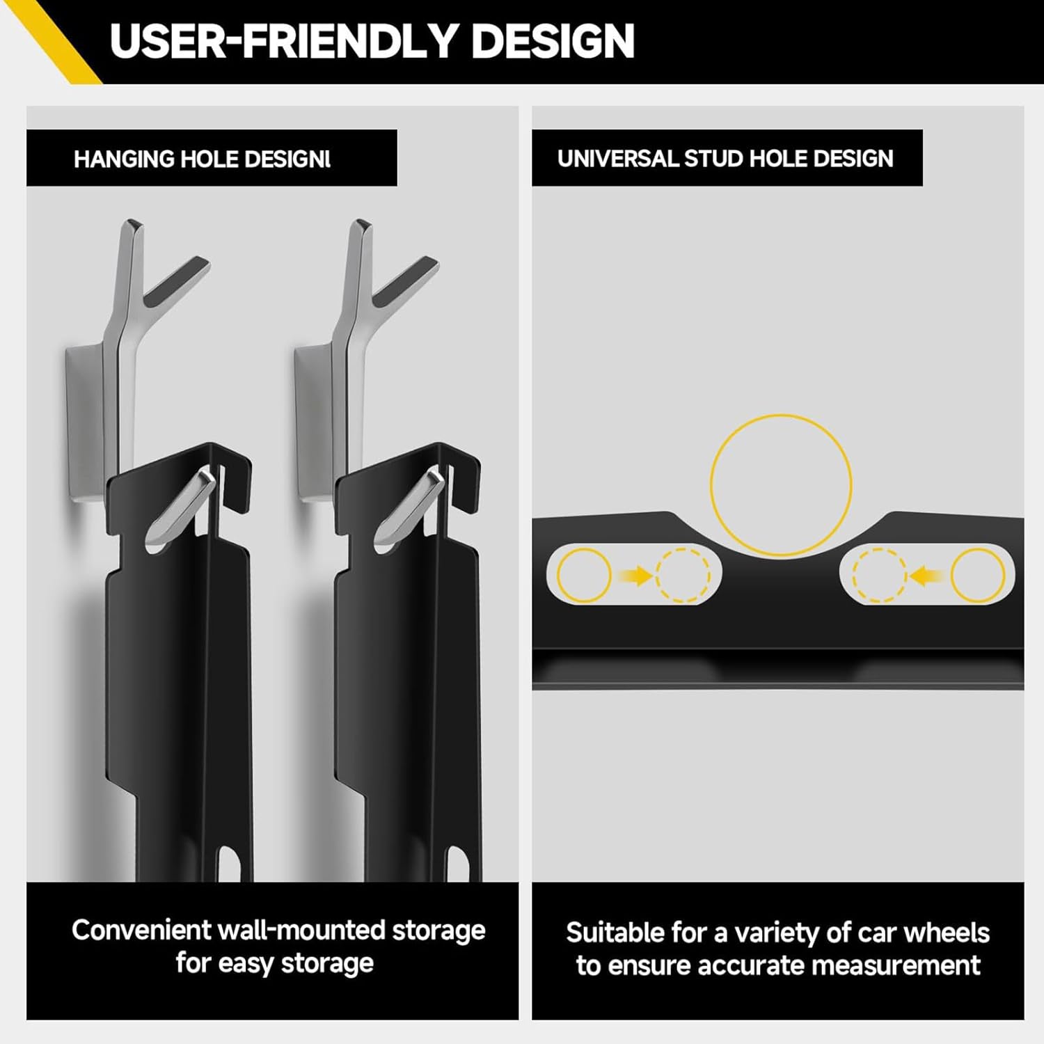 Wheel Alignment Tool, Accurate Measurements Plates, Toe Alignment Tool, for Auto Vehicle Truck Repair Garage Machinery Trailers