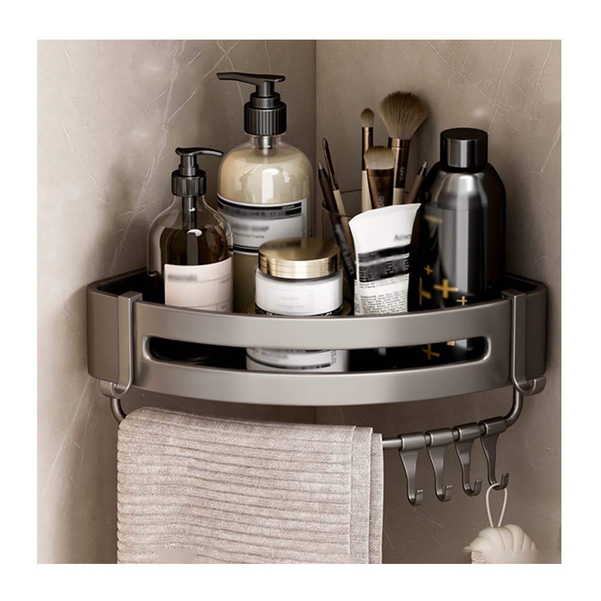 AOVIN Adhesive Shower Caddy Shower Shelf No Drilling Rustproof Stainless Steel Shower Organizer for Shampoo Conditioner Bathroom Organizer