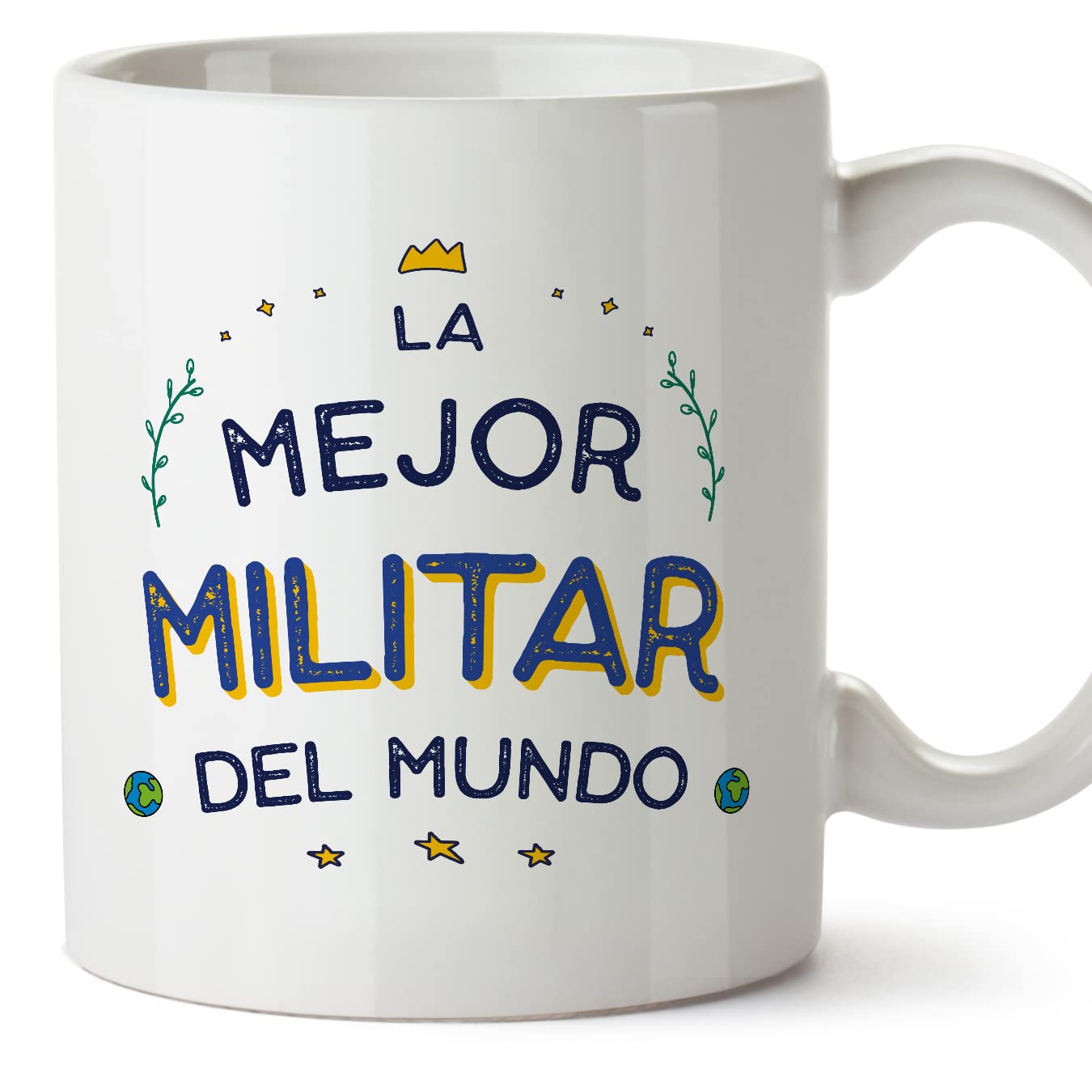 MUGFFINS Soldier Woman Mug - in Spanish - Mejor del Mundo - Funny Gift for Colleagues - Ceramic 11oz Mug