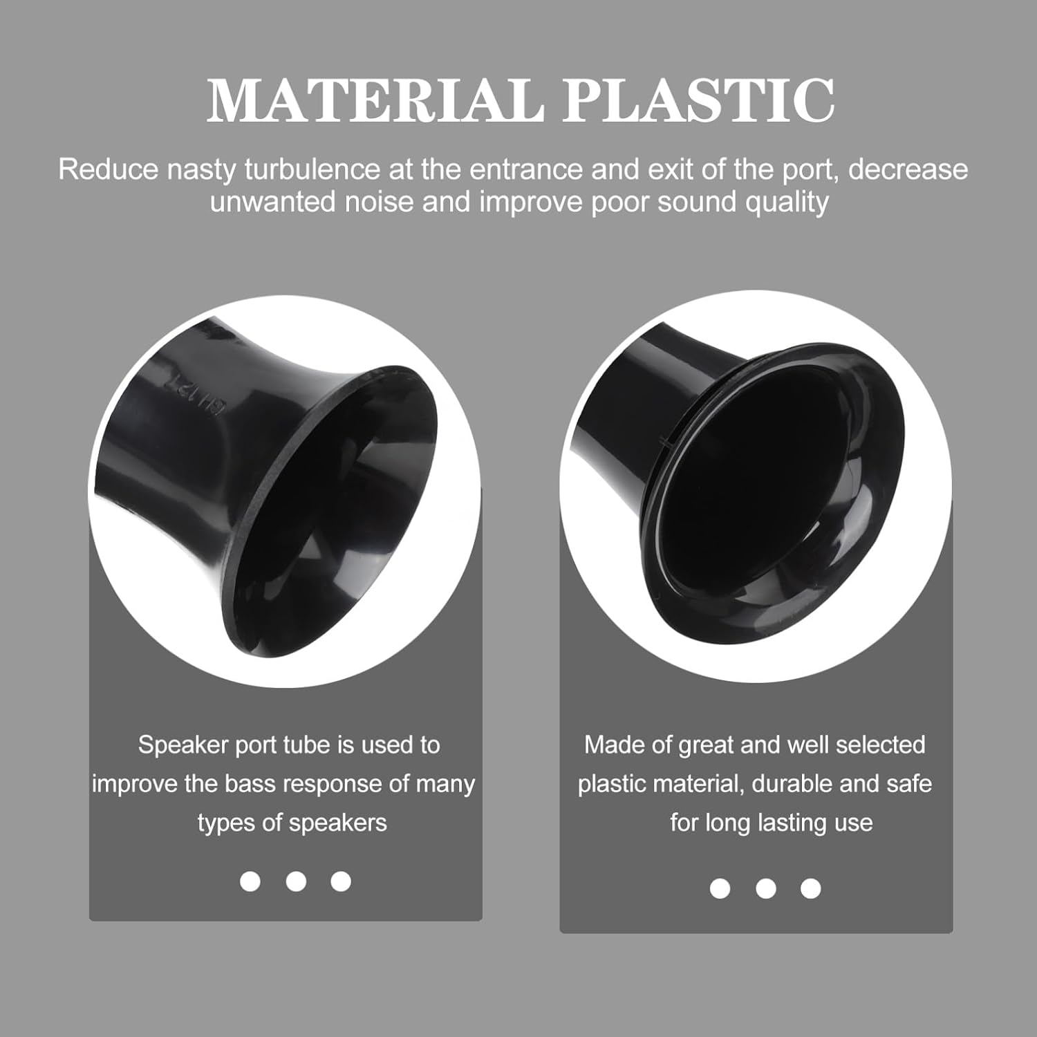 8pcs Speaker Cabinet Port Tubes Air Ports for Enhanced Sound Black Speaker Voice Outlets Easy Installation Reliable Performance