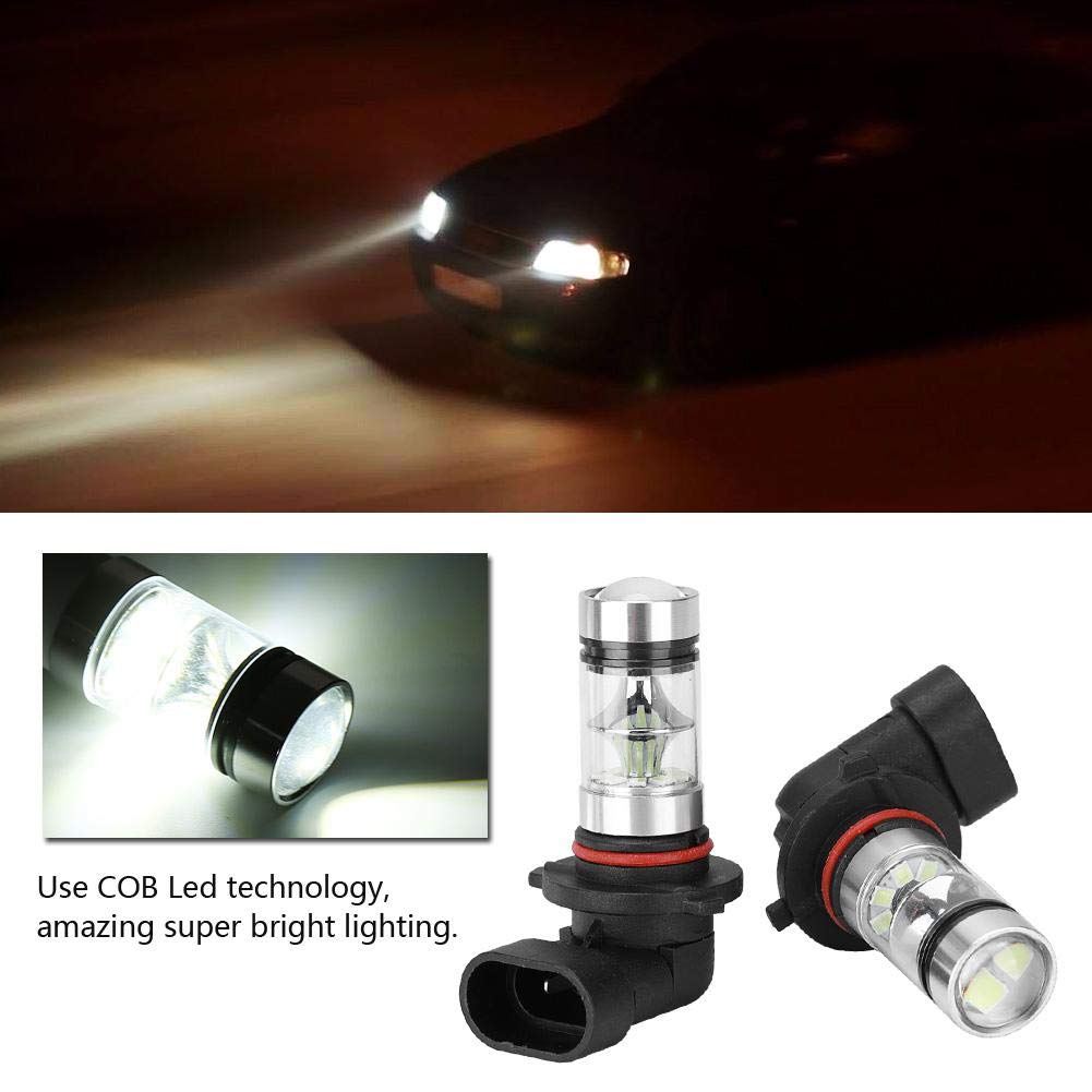 【1 par】 Bombillas LED, 12-24V 100W 8000K Luces antiniebla azul hielo para coche Bombillas LED para faros delanteros Bombilla 9005 HB3 H10 9145 9140 9040 9055 9155 9150 PY20D