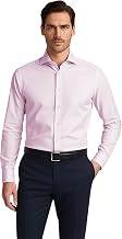 Men's Formal Dress Shirt – Regular Fit Long Sleeve Button-Down Collar Shirt, Wrinkle-Resistant Cotton Blend, Business Casual Office Wear - Ideal for Work, Wedding, Party, Or Daily Outfits