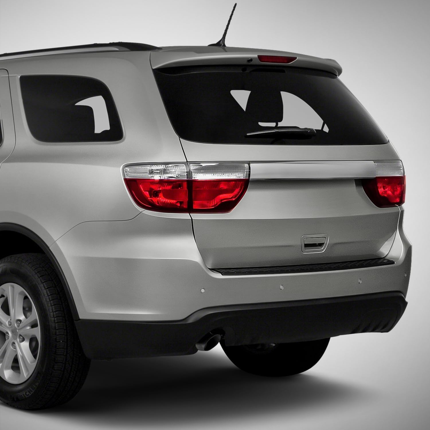 Auto Dynasty Tail Lights Assembly Rear Lamps Compatible with 2011-2013 Dodge Durango, Driver and Passenger Side, Chrome Housing Red/Clear Lens CH2804103 CH2805103