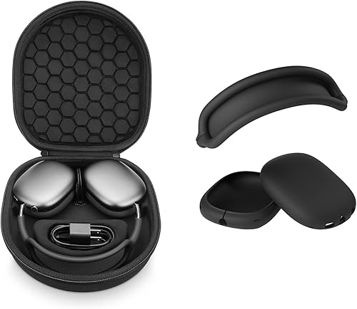 Yinke Funda inteligente para auriculares AirPods Max compatible con el modo de suspensión, con funda de silicona AirPods Max y funda para la