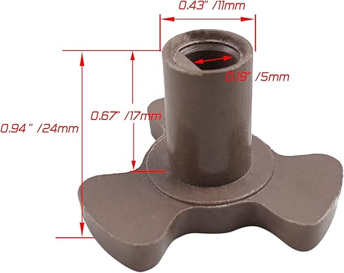 Miniatura 2 de 2 piezas de acoplador giratorio de microondas de 0.67 pulgadas, soporte de guía de rodillo giratorio para horno de microondas, eje de bandeja de