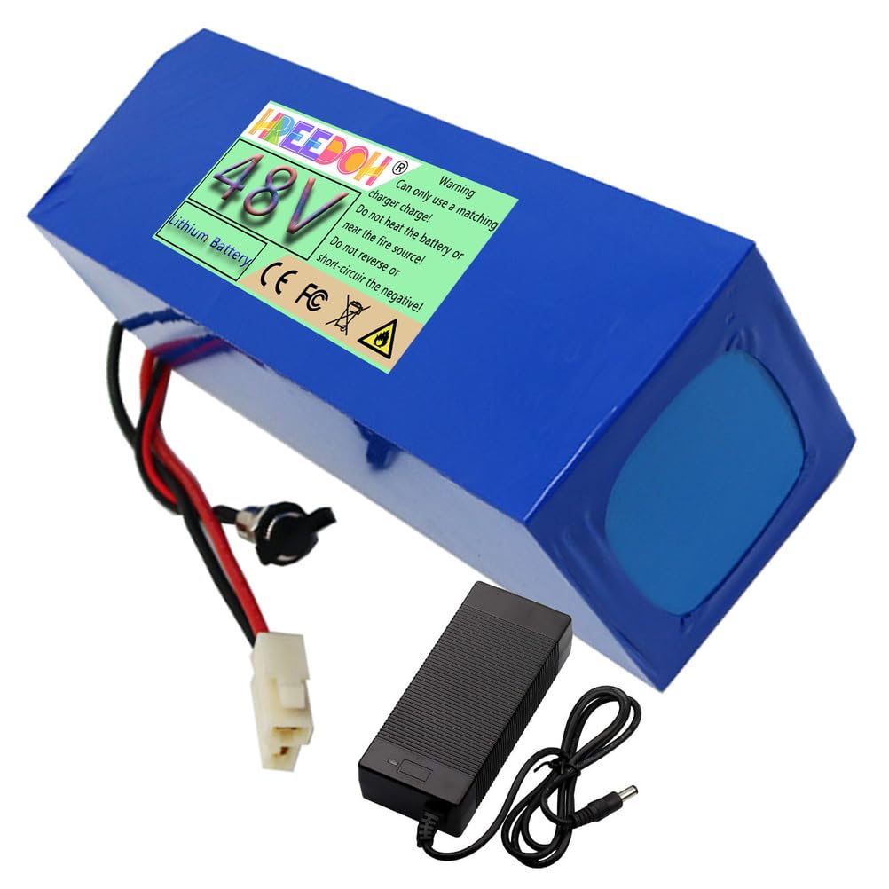 Akumulator litowy 36 V 48 V Akumulator litowo-jonowy 8 AH 10 AH 12 AH 20 AH z ładowarką i systemem BMS do silnika 0-1000 W